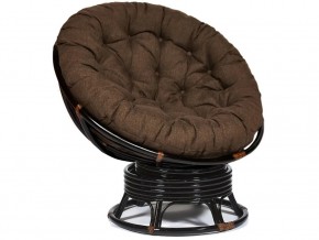 Кресло-качалка Papasan w 23/01 B с подушкой Antique brown, ткань Коричневый в Тюмени - tyumen.magazin-mebel74.ru | фото