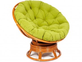 Кресло-качалка Papasan w 23/01 B с подушкой Cognac, флок Олива в Тюмени - tyumen.magazin-mebel74.ru | фото