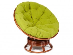 Кресло-качалка Papasan w 23/01 B с подушкой Pecan, флок Олива в Тюмени - tyumen.magazin-mebel74.ru | фото