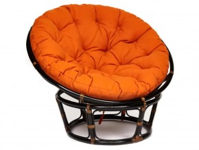 Кресло Papasan 23/01 W с подушкой Antique brown, ткань Оранжевый в Тюмени - tyumen.magazin-mebel74.ru | фото