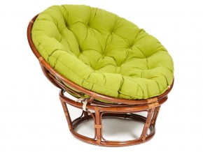 Кресло Papasan 23/01 W с подушкой Pecan, флок Олива в Тюмени - tyumen.magazin-mebel74.ru | фото