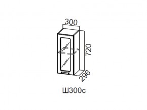 Ш300с/720 Шкаф навесной 300/720 (со стеклом) в Тюмени - tyumen.magazin-mebel74.ru | фото