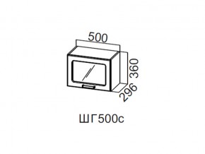 ШГ500с/360 Шкаф навесной 500/360 (горизонт. со стеклом) в Тюмени - tyumen.magazin-mebel74.ru | фото