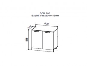 Шкаф нижний ДСМ800 под мойку в Тюмени - tyumen.magazin-mebel74.ru | фото